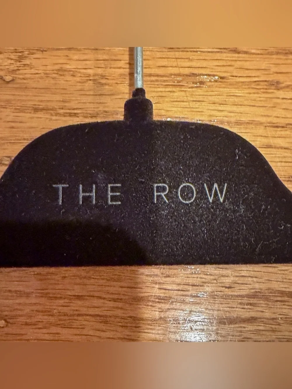 The Row Authentic Brown Logo Embossed Clothes Hanger Clip Style For Skirts Pants
